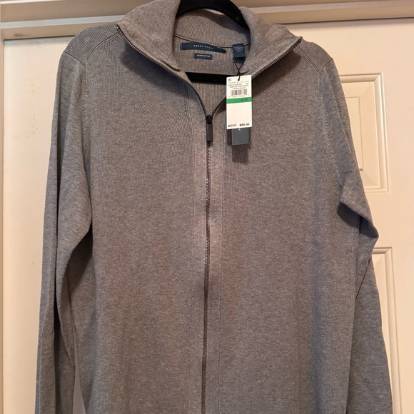 Perry Ellis Men's Zip-Up Gray Sweater NWT - Picture 5 of 6